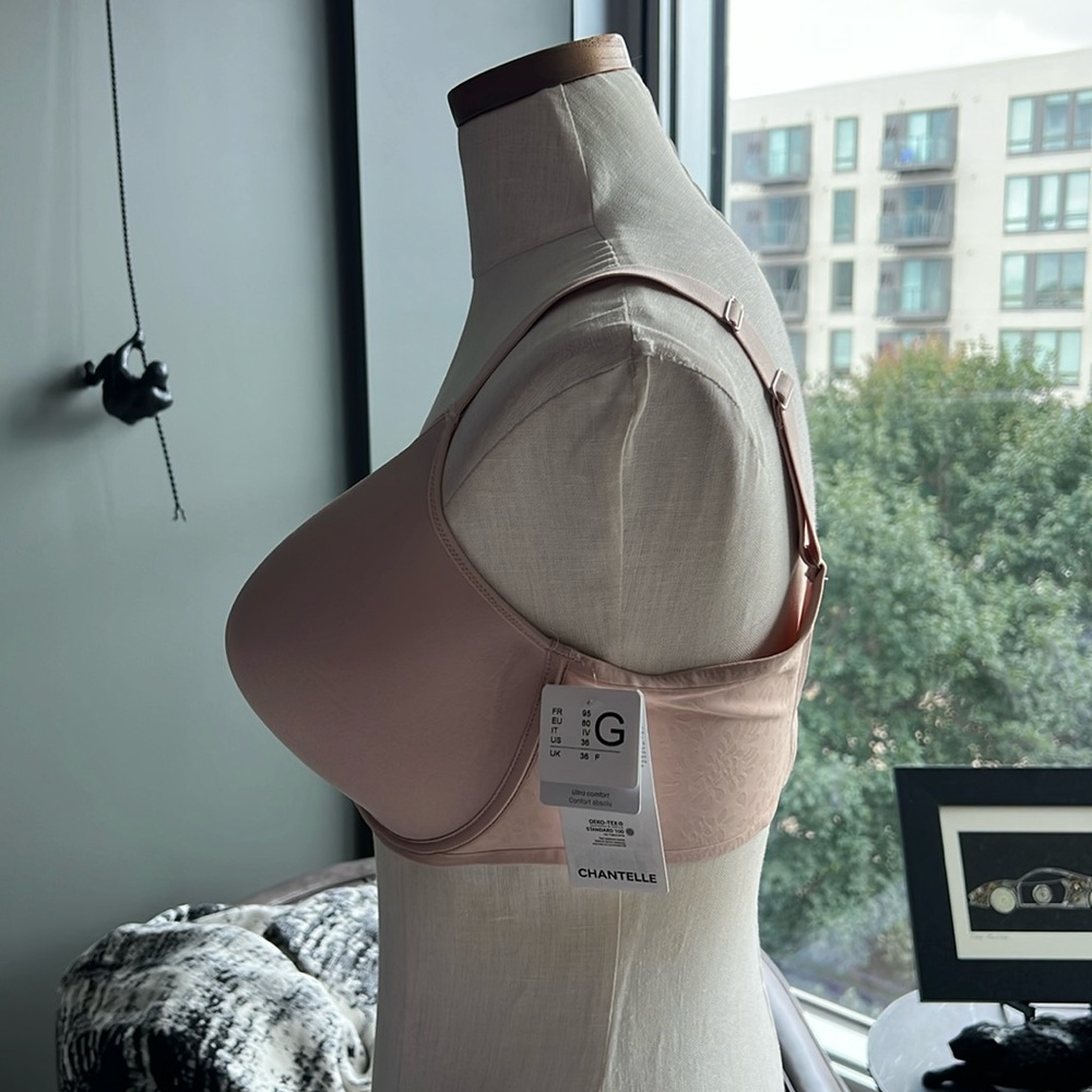 New Chantelle Comfort Chic Full Coverage Custom Fit Bra Size 36G (Nude Rose) - Picture 5 of 7